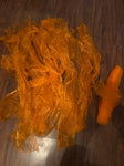 Sheer Orange Tulle Sheer Orange Tulle spool and 12 pieces approx 30 yards total Miscellaneous