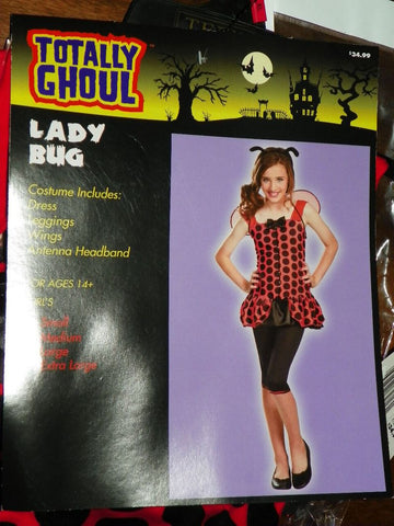NEW Ladybug Costume Dress Wings Headband Leggings 14