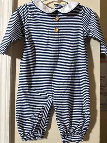 Sugar Dumplin Kids 6 month Striped Longall Romper 6-12 Months