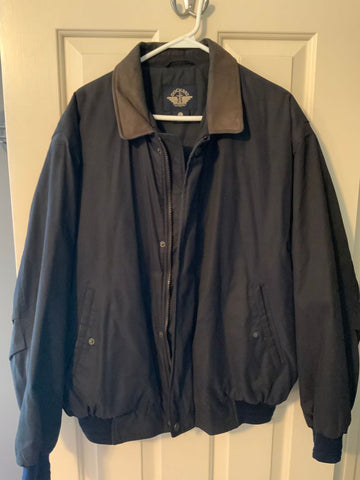 Dockers Black jacket with brown collar Men's - L
