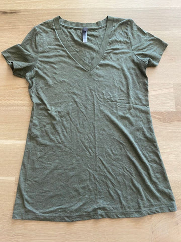 Next level Green vneck tee Women's - L
