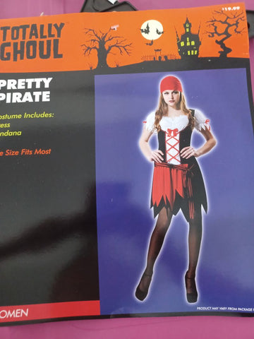 NEW Pretty Pirate Costume Fits S/M Women's - M