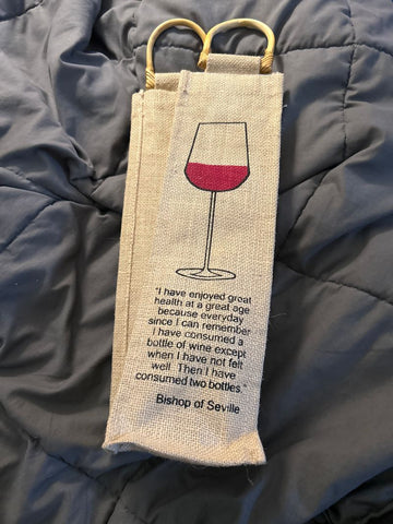Burlap Bag Wine Bottle Bag Decor