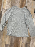 Place Gray solid long sleeve shirt 10