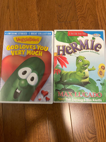 Veggie tales and hermie 2 dvds Kids-Family Movie