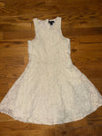 Art Class M Off white lace zipper back dress slight fuzz piling 8