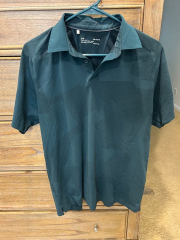 Under Armour Green patterned golf polo Men's - M