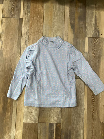 Copper Key shirt Blue with pink flowers, good condition 5T/5