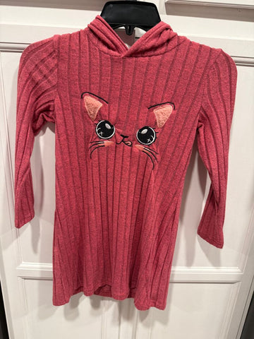 Misc Burgundy cat dress 6T/6X