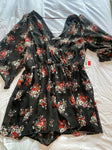Bailey blue Black floral shorts romper brand new Junior XL 13+