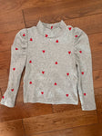 Baby Gap Baby gap 2 years long sleeve grey top. With red hearts 2T