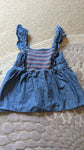crown & ivy red white and blue girls ruffle top w tank straps SISTER MATCH 5T/5