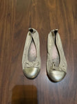 Olive and Edie Gold flats, fair condition 3 (Big Kid)