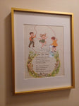 None Vintage framed print Decor