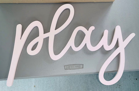 Hobby Lobby Pink PLAY wall decor Decor