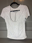 Under Armour NWOT - pic of back - grey speckled fitness shirt Women's - S