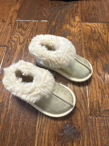 Target Gold furry shoes 7 (Lil' Kid)