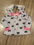 Carters Grey black bows PJs 18 Months