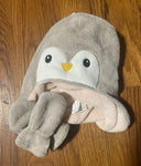 Unknown Penguin Fleece Winter Cal and Gloves 6-12 Months