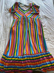Haptics Bright colored stripe long dress Women's XL 16