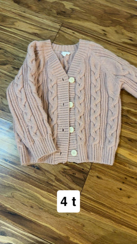 Blush pink cardigan  4T/4