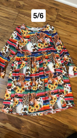 Cow dress 5/6 5T/5