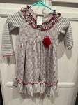 Bonnie Jean Grey/red dress 6T/6X