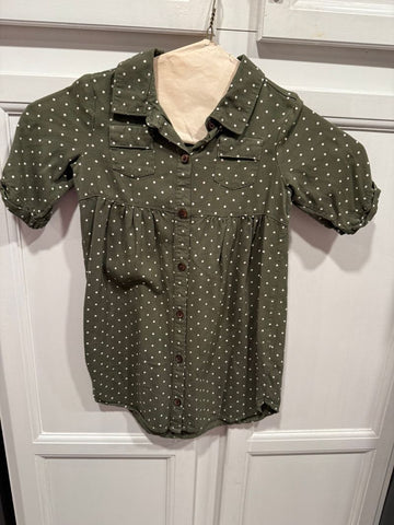 Old Navy Green polka dots 5T/5