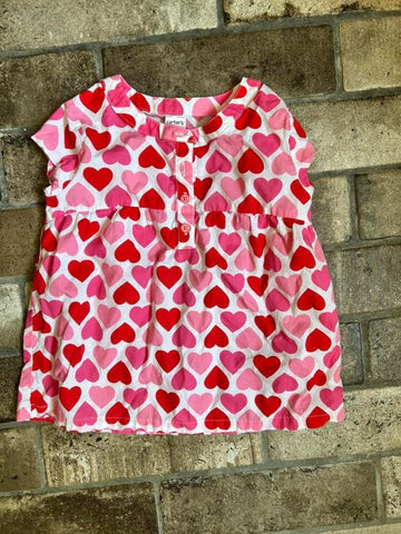 Carters Carters short sleeve heart top 3T/3