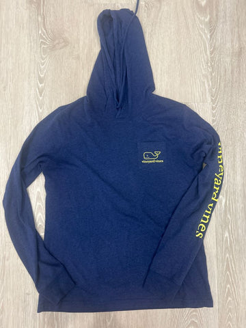 Vineyard vines Long sleeve hoodie, navy, with whale on back Women's - XS