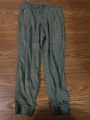 Nine West Brushed soft olive green joggers. Women's 8