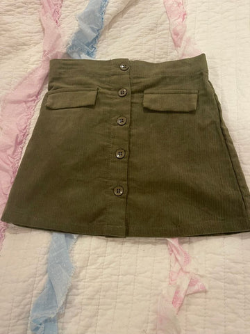 Btween Green suede skirt-runs big imo 2T