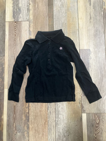 Cherokee black shirt Good condition, small pink flower 5T/5