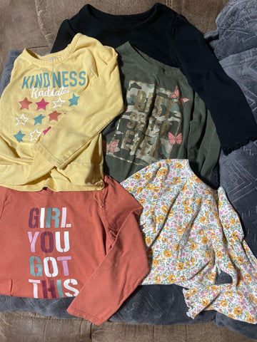 Various Set of 5 Long Sleeved Shirts 2T