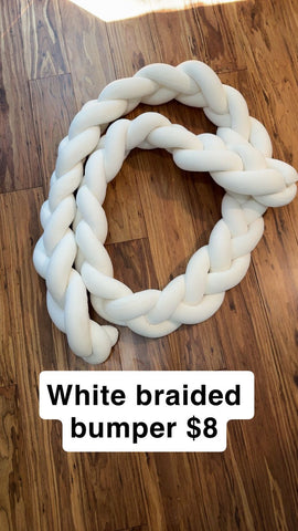 White braided bumper  Bedding