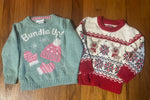 Various Sparkly Bundle Up and Red and White Reindeer Winter Sweaters 2T