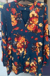 Blu Pepper Blue and gold floral tunic Women's - S