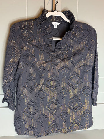 Crown & Ivy NWOT gold & black business dress shirt Women's - S