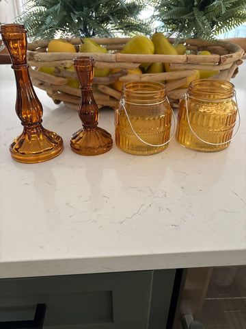 Hobby lobby 2 candlesticks and 2 votives Decor