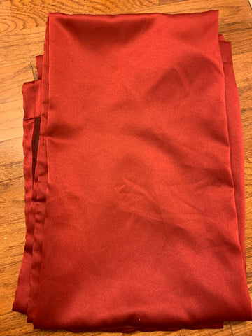 Mainstay Deep red curtains, rod pocket, 84in long. Set of 2 Decor