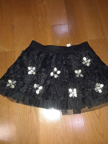 Justice Black Lacy Skirt A few sequins loose-gone 6T/6X