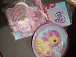 NEW My Little Pony Tablecloth & 8 plates & noisemakers Holiday