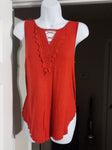 No Comment Rust tank with neck detail Women's - L