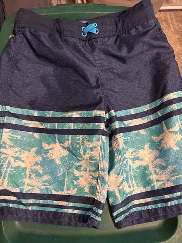 Arizona 10/12 SwimShorts navy and palm trees 10