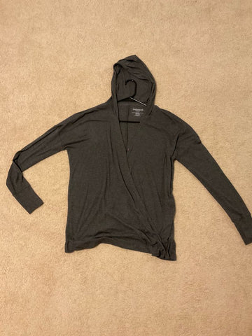 Motherhood maternity Nursing hooded long sleeve top Women's - L