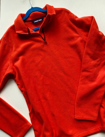 Landsend Orange Fleece pullover 14