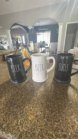 Rae Dunn Beer stein Decor