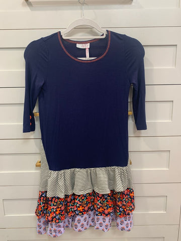 Matilda Jane 435 Navy dress with ruffle layers 10