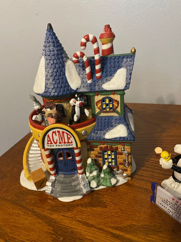 Department 56 North Pole Series ACME Toy Factory and Snow Village Looney Tunes Holiday