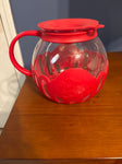 Micro popcorn Red glass microwave popcorn maker Kitchen